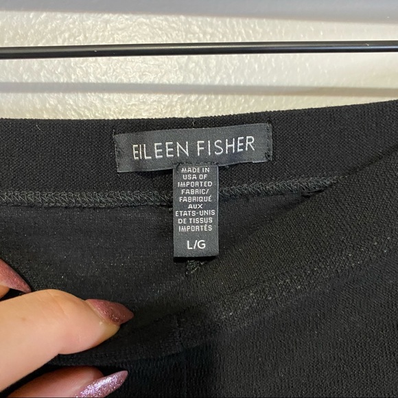 Eileen Fisher Pants Pull On Women Sz Large Black Viscose Nylon Spandex Blend - Picture 8 of 8